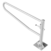 Swiveling gates | to be fixed by plugs, hot-dip galvanized | total width: 2000 mm | for padlock